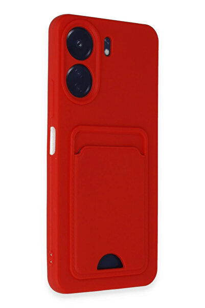 NewFace Sptrns Xiaomi Redmi 13C Case Kelvin Silicone with Business Card Holder (143849) - Red