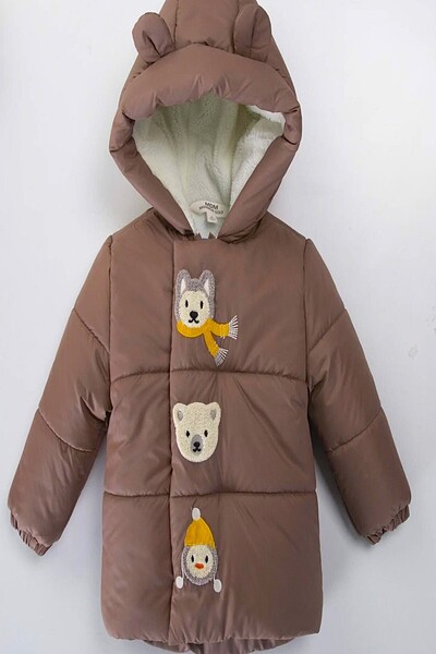 DeKuBaby Нов сезон, подплатено с изкуствена кожа, водоустойчиво, дебело зимно палто-яке с качулка за бебета и деца