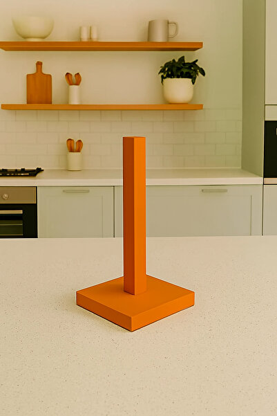 DemCey Home Square Wooden Paper Towel Holder, Roll Towel Holder, Napkin Holder