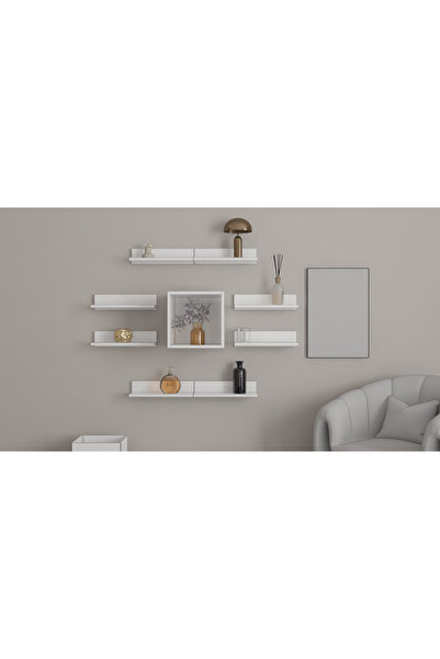 Nettrends Retro Modern Duvara Monte Edilebilir Kitaplık ve Raf