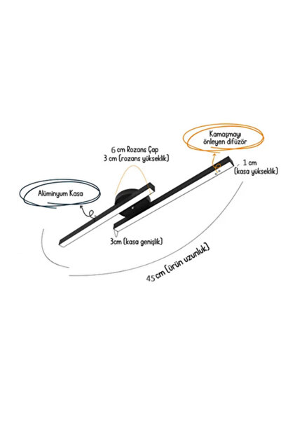 luxshome Modern Yeni Model Tasarım Led Avize Salon - Oturma Odası - Mutfak Aydınlatma Beyaz Işık 30w