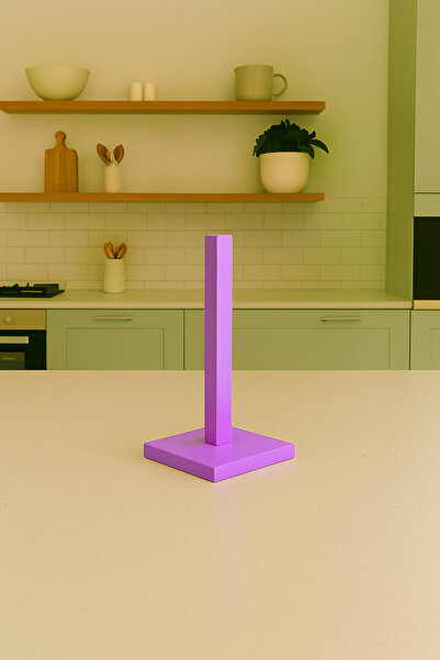 DemCey Home Square Wooden Paper Towel Holder, Roll Towel Holder, Napkin Holder