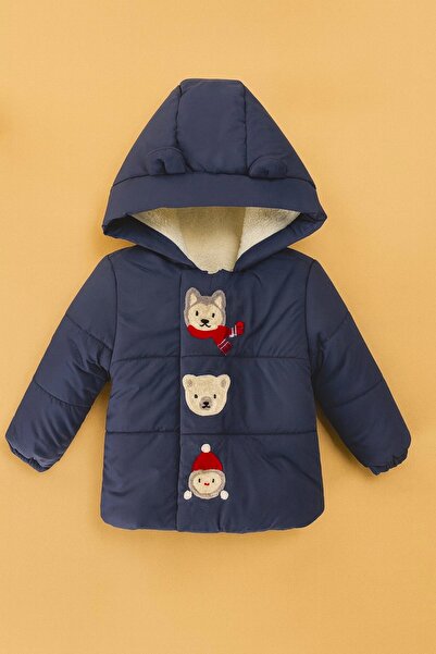 DeKuBaby Новий сезонний плюшевий куртка з хутром, блискавкою, водонепроникним товстим капюшоном, зимовий дитячий пальто-куртка