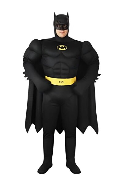 Kostüm Sarayı Yetişkin Batman Kara Şövalye Kostümü Kaslı