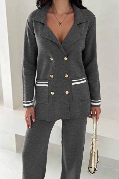 Noi Belis Комплект з трикотажної тканини з круазе-комірцем і кишенями AW25AU0002