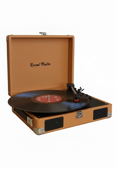 Record Master RM-311 Pikap - Tüm Plaklar İle Uyumlu- Power Banklere Bağlanarak Kullanılabilme