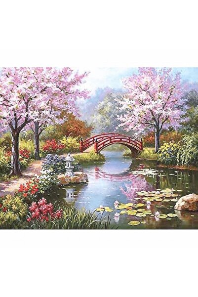 Genel Markalar Sayılarla Boyama Seti Kasnaklı-Çerçeveli Pembe Orman 40 x 50 cm