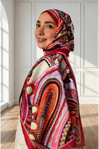 Noorella Scarf - Rava Cotton Soft Shawl - Red