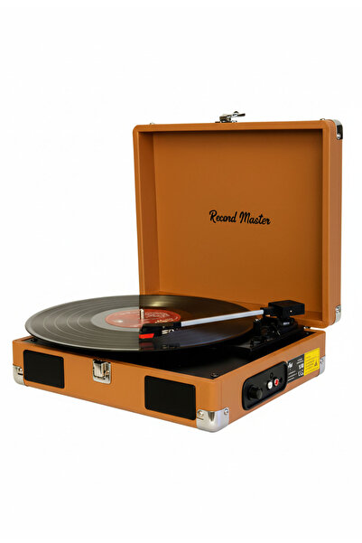 Record Master RM-311 Pikap - Tüm Plaklar İle Uyumlu- Power Banklere Bağlanarak Kullanılabilme