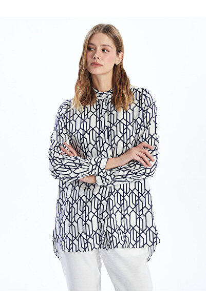 LC Waikiki Judge Collar Patterned Women's Shirt Tunic