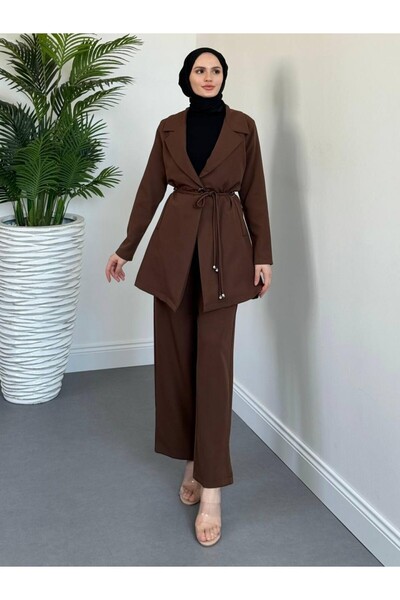 HİJABAYA Σετ παντελόνι με διπλό γιακά με διπλό κορδόνι