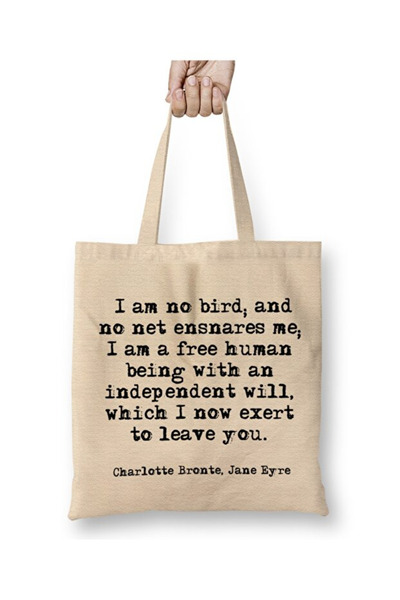Toyaso Jane Eyre Charlotte Bronte Jan Eyre And Mr Rochester υφασμάτινη τσάντα με μακριά λαβή