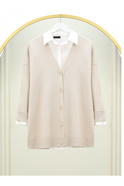 HİJABAYA Ζακέτα με κουμπιά και ριμπέρικο σχέδιο