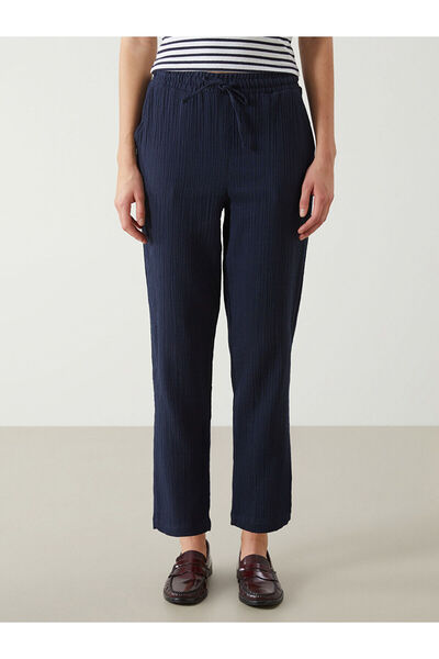 LC Waikiki Elastic Waist Textured Women's Trousers