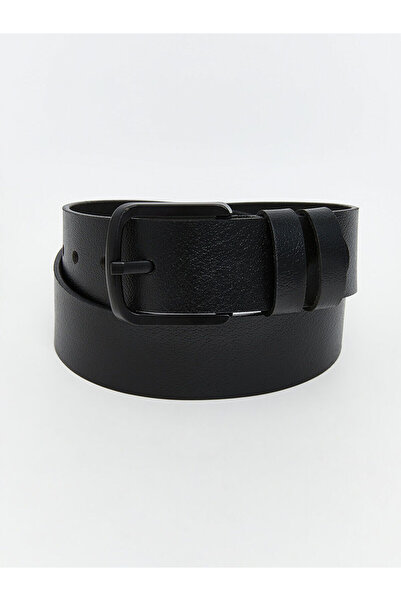 LC Waikiki Black Leather Look Men's Belt