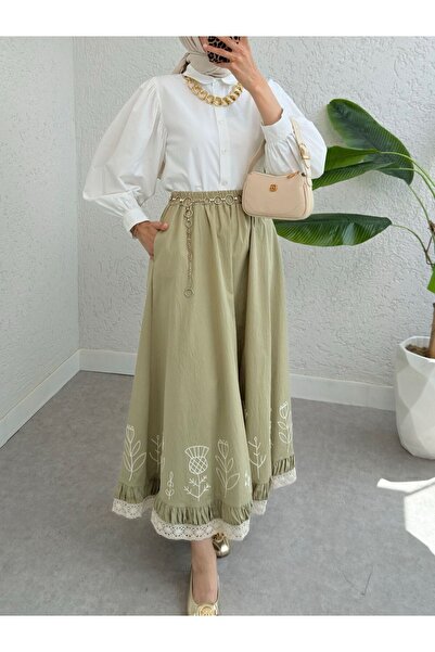 HİJABAYA Φούστα με δαντέλα με ελαστική μέση