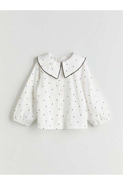 LC Waikiki Baby Collar Polka Dot Girl's Blouse
