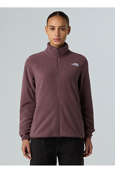 THE NORTH FACE NF0A8D2FBQ71-GLACIER FLEECE JACKET Kahve Fermuarlı Yaka Standa...