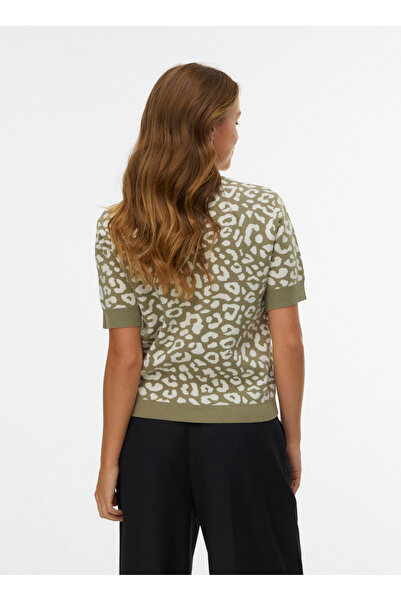 Vero Moda Bisiklet Yaka Normal Yeşil Kazak Kadın VMTRES BIEN 2/4 O-NECK CARDIGAN