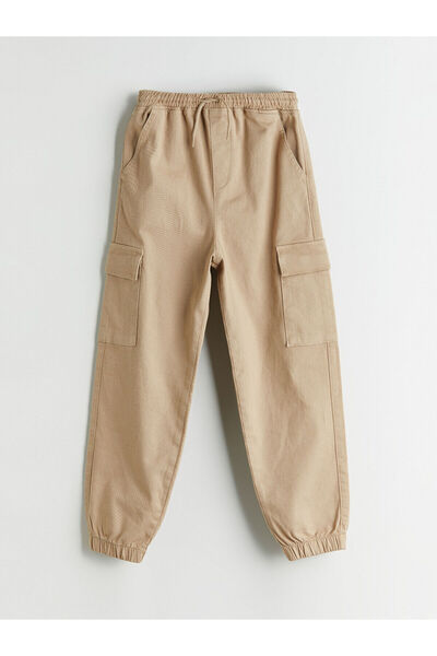 LC Waikiki Boys' Cargo Jogger Pants with Elastic Waist
