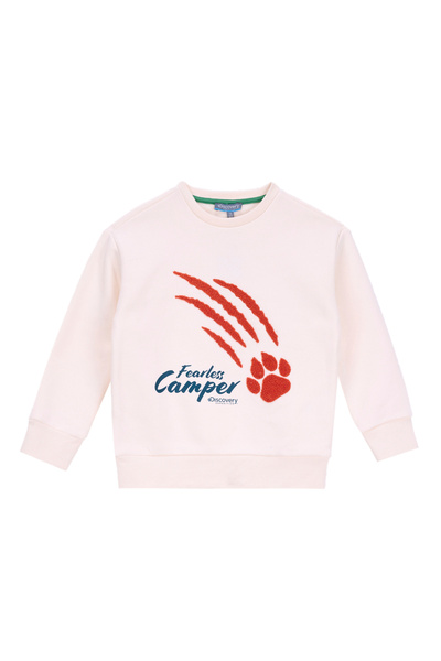 Discovery Expedition Baskılı Erkek Çocuk Krem Sweatshırt D5WB-SWT3045