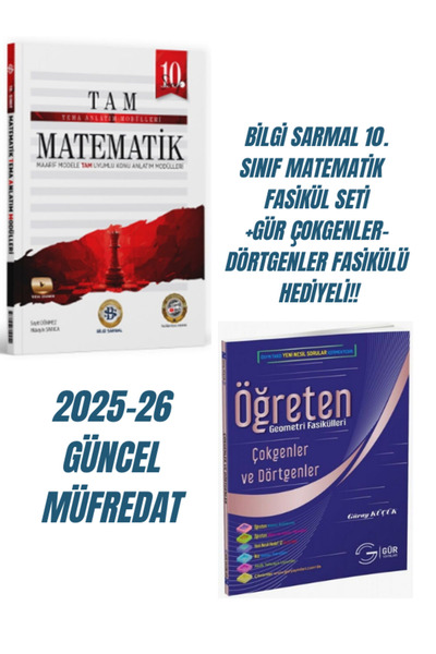 Bilgi Sarmal Yayınları BİLGİ SARMAL 10 MATEMATİK FASİKÜLLERİ 2025-26*GÜR AÇIL...