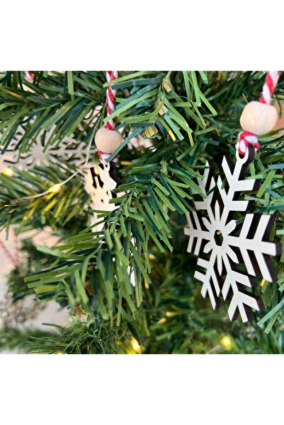 ForWhat Ornament din lemn pentru brad de Crăciun pentru birou, acasă, petrecere