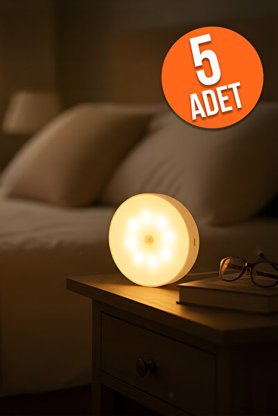 Kacar Home 5 Adet Akıllı Hareket Sensörlü Kablosuz LED Spot Lamba USB Şarjlı ...