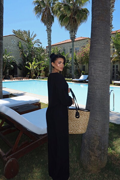 Eyyo Μαύρο Λινό Σετ Marlo ATE-2796