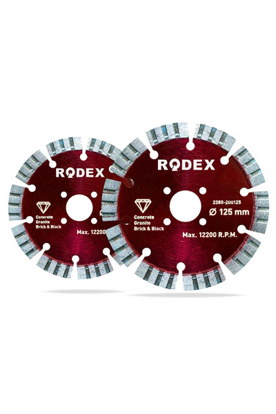 Rodex Diamond Cutting Disc, , Laser Welded Segments, 115X20/22, 23Mm, Max Rpm 13,200, For Bricks