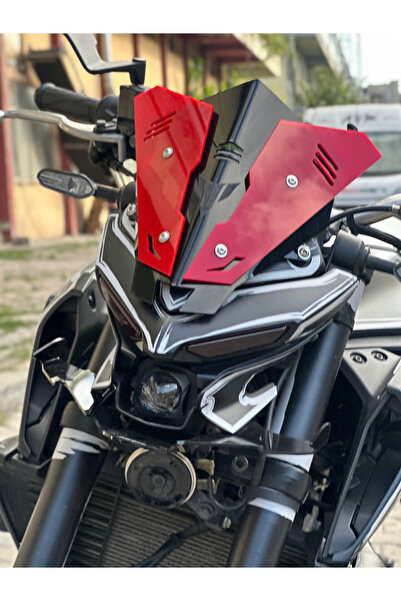 Yamaha MT25 YENİ KASA SPOR SPERLİK ÖN CAM (SİYAH-KIRMIZI)