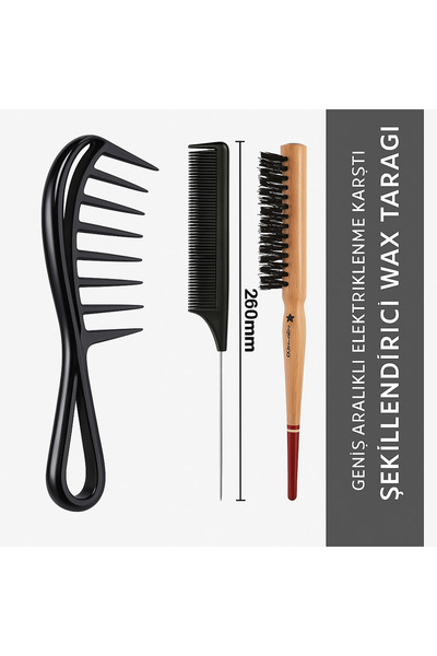 MAQYA KOZMETİK Profesyonel Saç Şekillendirme ve Tarama Fırçaları Açma Tarağı Krape Tarak ve Topuz Tarağı