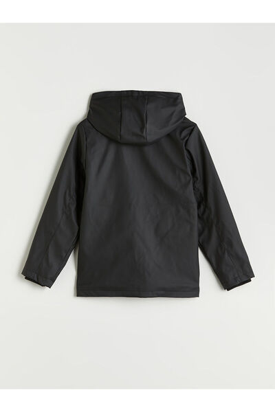 LC Waikiki Black Hooded Boy's Coat