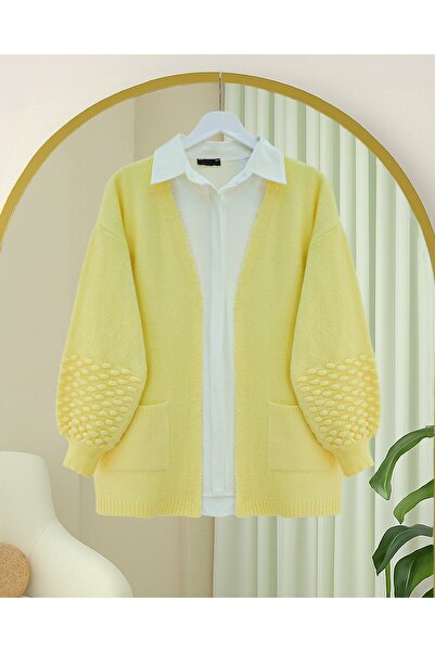 HİJABAYA Ζακέτα με διπλή τσέπη με μανίκια Pompom