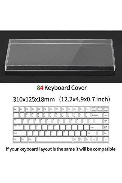 Choice غطاء غبار وهواء للوحة المفاتيح الميكانيكية الأكريليكية المكونة من 84 مفتاحًا بنسبة 40% و60% و65% و75% ولوحة مفاتيح مقاومة للماء