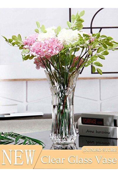 DOMEET Creative Clear Glass Vase Craft Aesthetic Decorative Small Flower Vase...