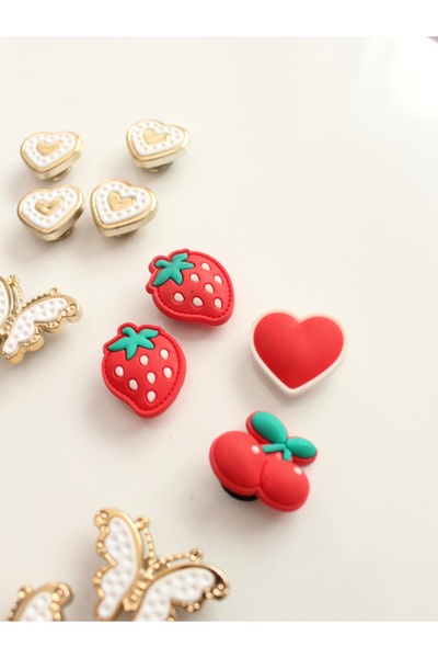 TRENDİN YOLU 16 Pieces of Slipper Decorations, Stylishly Designed, Mixed