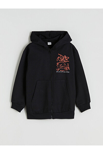 LC Waikiki LCW ECO cu glugă Hanorac cu fermoar pentru băieți tricou