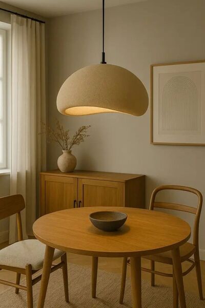 Generic Single chandelier, gypsum, 50cm, suitable for E27 bulb base