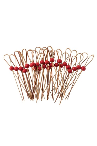 ORIAN Date sticks and wooden jewelry with ring handles, 24 pieces