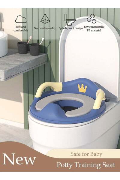 fun zone مقعد مرحاض DUNISO للتدريب على استخدام المرحاض، حلقة تدريب مرحاض مضادة للانزلاق مع وسادة قابلة للفصل ومقبض قوي