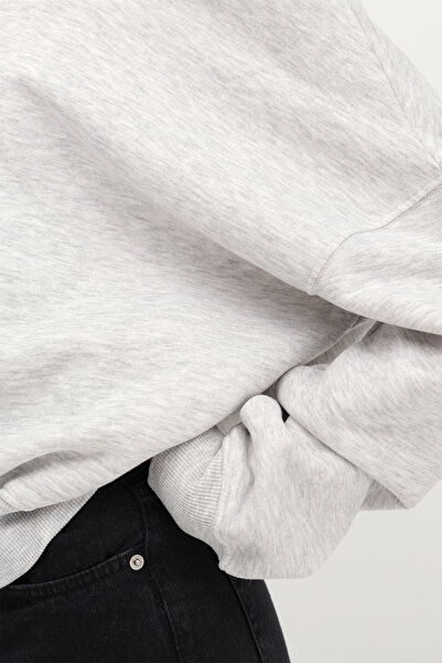 Addax Kayak Neckline Embellished Sweatshirt S1826