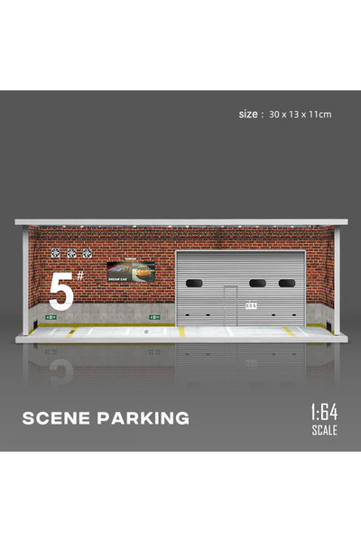 Choice1 garage 1/64 Garage scene Model Scene with Light Version Simulation Model Scene Decoration Collect (E