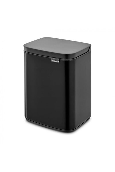 Brabantia Bo Small Waste Bin 1006622, 4 l, Smooth and silent opening, Anti-slip base, Black