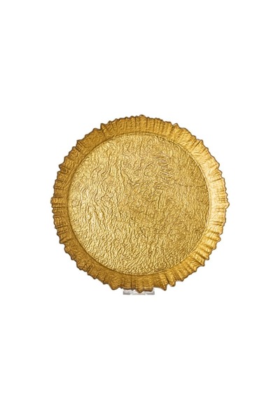 ORIAN 32 cm Turkish round glass dessert serving plate