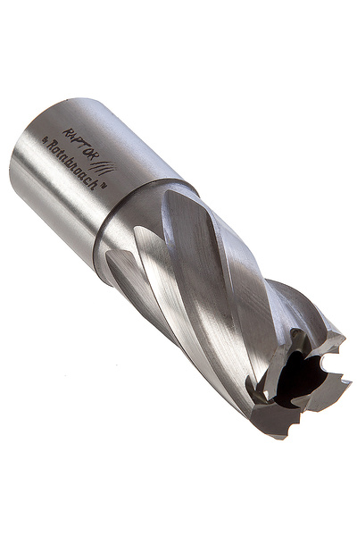 Rotabroach "قصير". مثقاب مغناطيسي من الفولاذ عالي السرعة (HSS) بقطر قطع ٢٠ مم