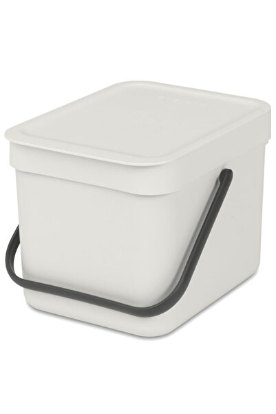 Brabantia Sort&Go 1005514 waste separation bin, 6 l, Handle, Wall mountable, Light grey