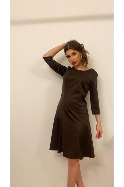AD Fashion Brown ruffle dress 65R2029i2029 - 48 EU