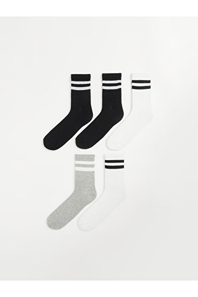 LC Waikiki New Season Striped Men's Socks 5-Piece