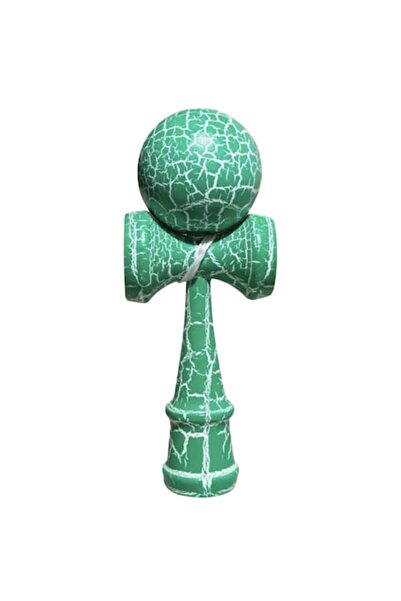 Dali Kendama pentru copii, 18x7 cm, Lemn de fag, Verde-Alb